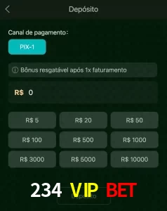 deposits 234 VIP BET